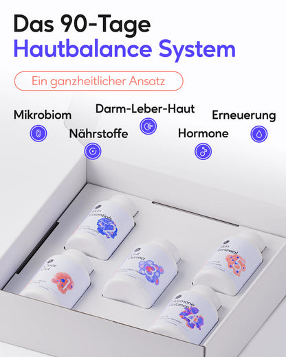 healthAesthetics+ Hautbalance System – Nahrungsergänzung für die Haut im phasenbasierten 90-Tage-Protokoll
