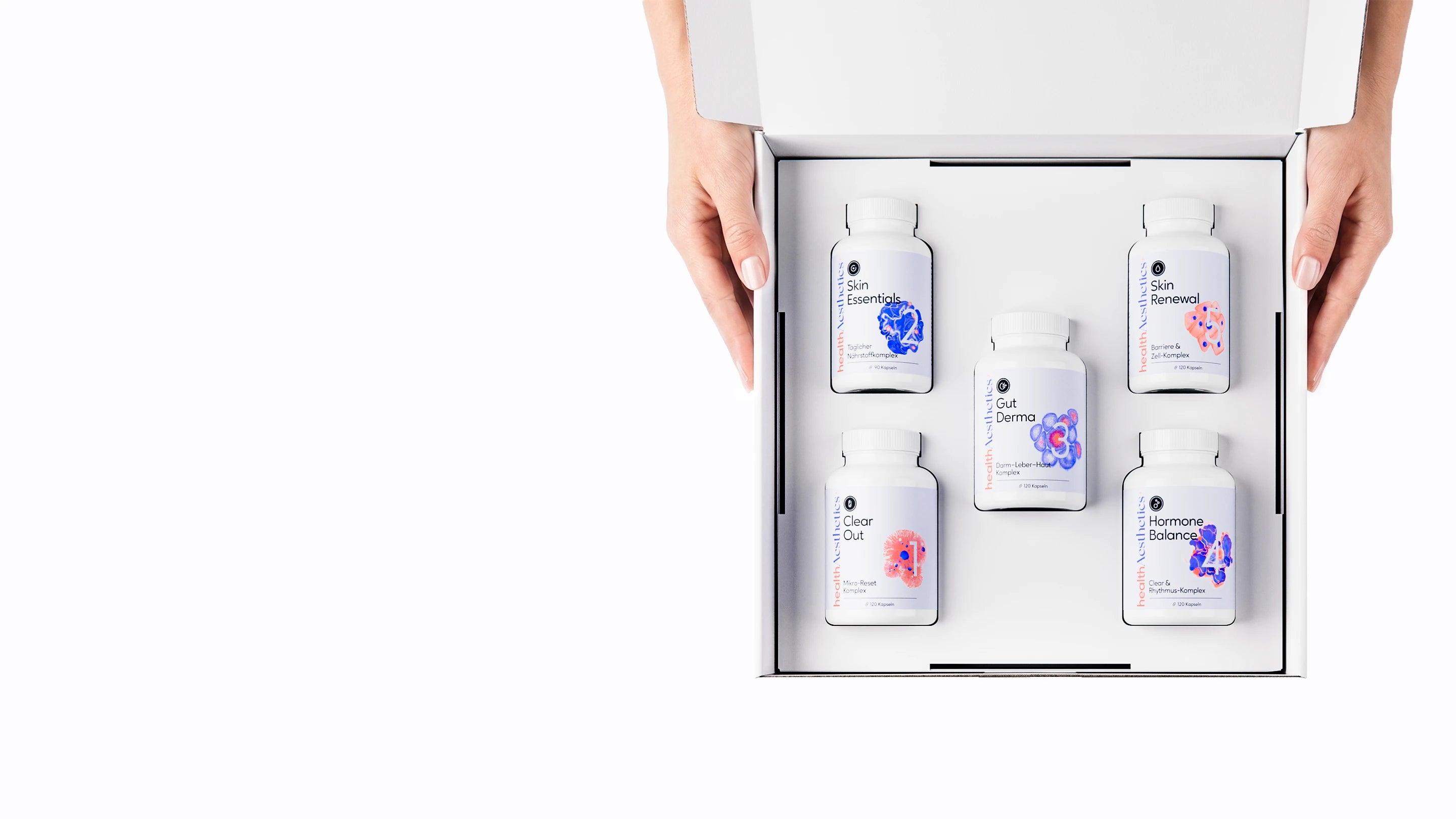 Das 90-Tage Hautbalance System von healthAesthetics+ – Desktop Hero Version